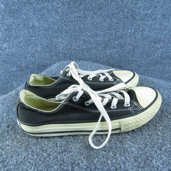 Converse Boys Sneaker Shoes Sz Y 2 Medium Athletic Black Fabric Lace Up - Picture 3 of 6